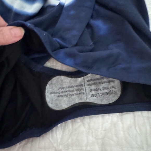 Lauren Ralph Lauren Halter One-Piece Swimsuit - Blue Shoreline Tie Dye Size 10 - Picture 11 of 14